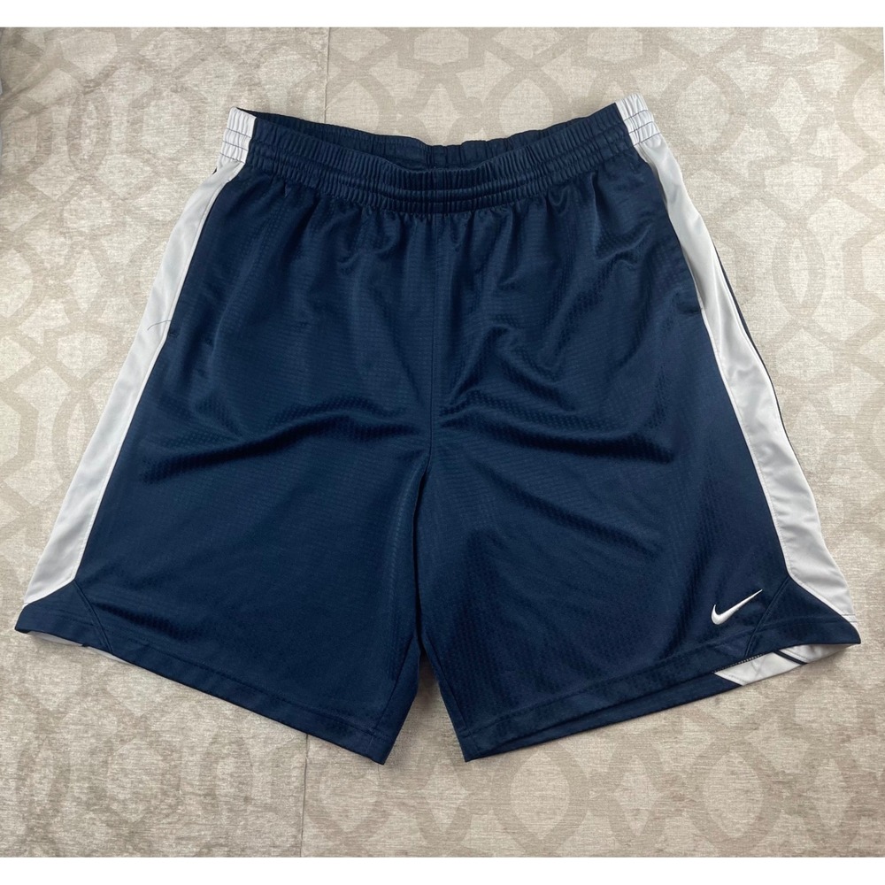 Nike Dri-FIT Basketball Men XL Navy Blue Mesh Athletic Shorts 639846-452